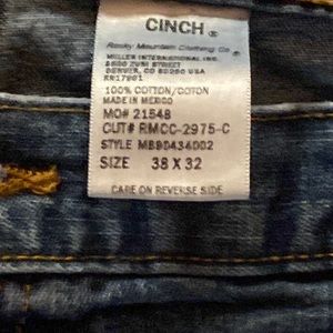 Cinch Black label relaxed fit and they are carpenters jeans as well!